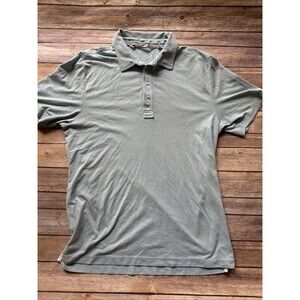 Travis Mathew Polo Shirt Mens Large Light Blue Short Sleeve Casual Golf